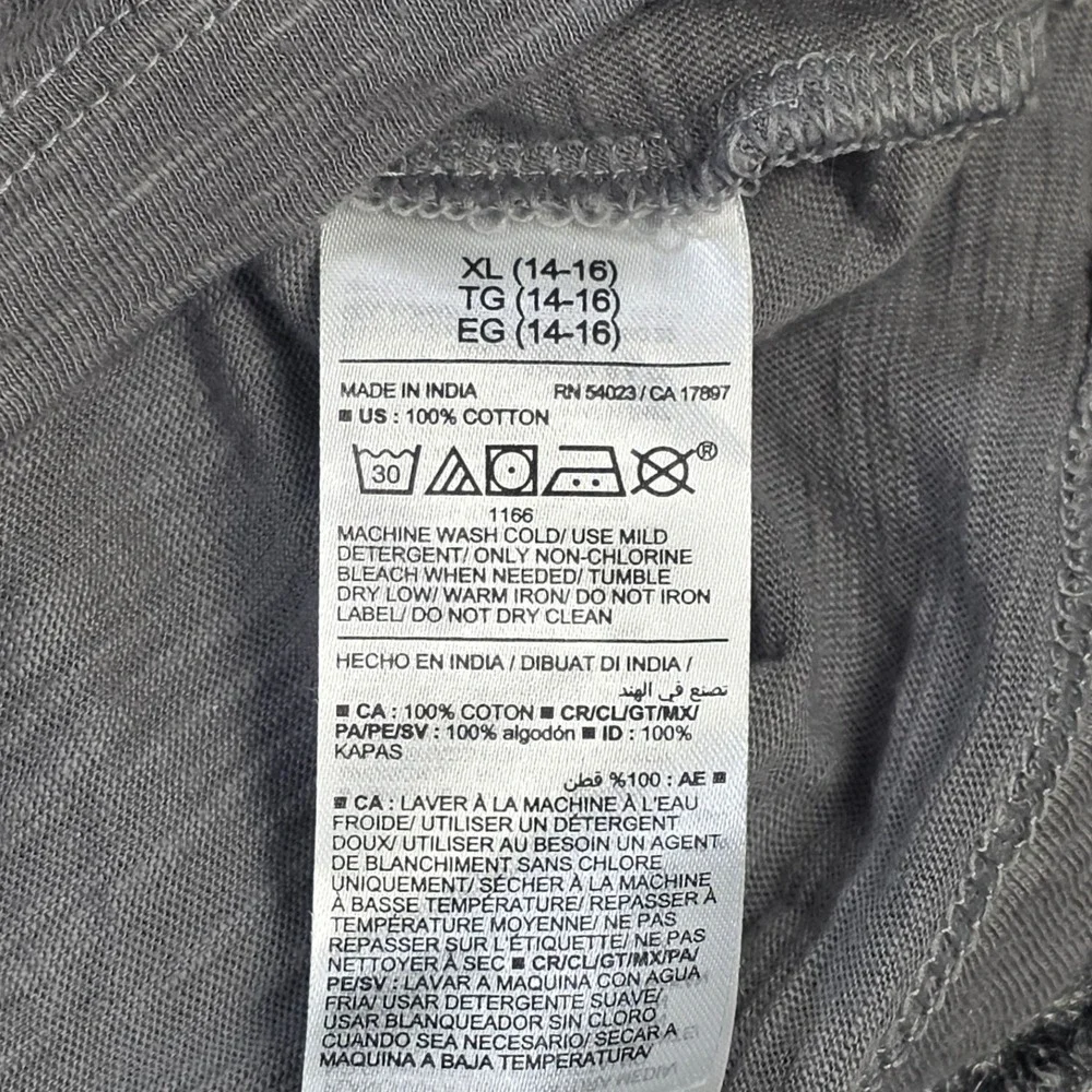 Old Navy Striped‎ Muscle Tank Top Boy's Size XL 14-16 Gray Sleeveless Shirt